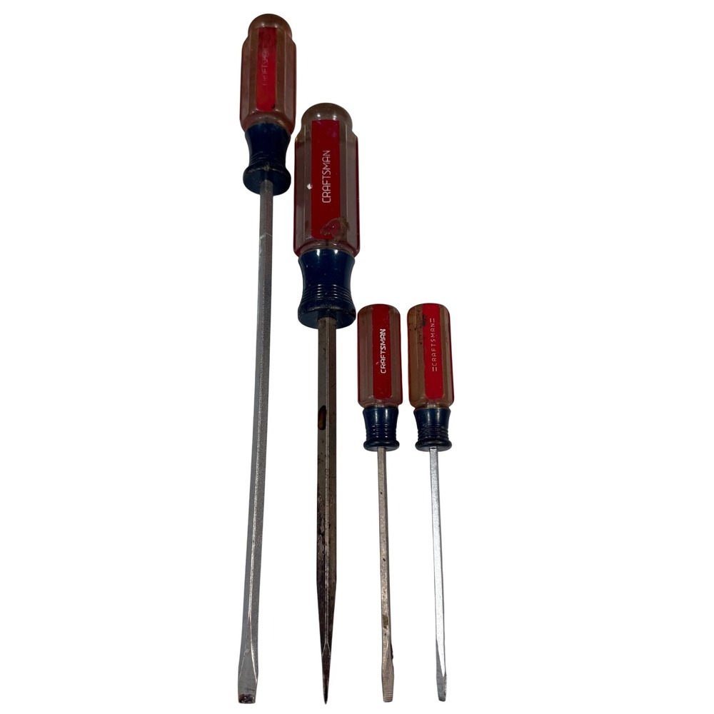 Craftsman Screwdriver Set Flathead Vintage USA Made Hand Tools Set Of 4